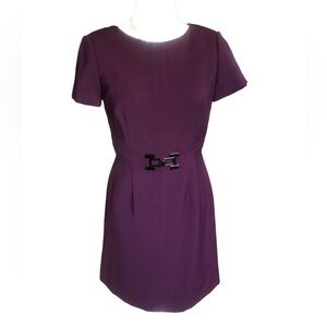 Tahari Plum Purple Sheath Dress